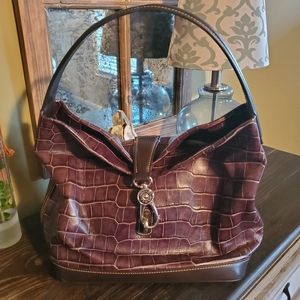Dooney & Bourke Croco Hobo Taupe